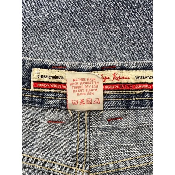 BROOKLYN EXPRESS 70 Denim Men's‎ Distressed Carpenter Shorts 36 Waist Pockets - Picture 6 of 12